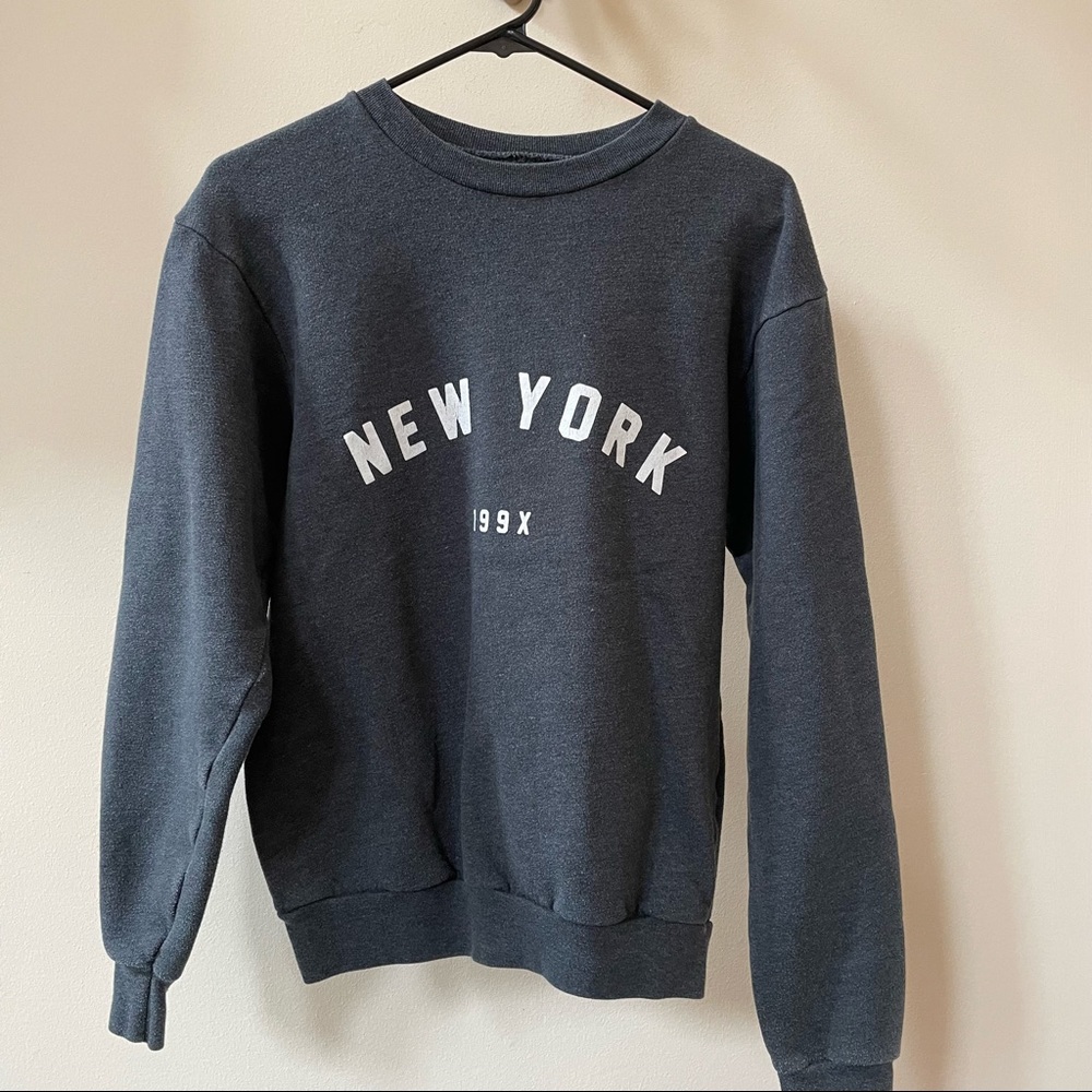 NEW YORK 199X HEATHER GRAY CREWNECK